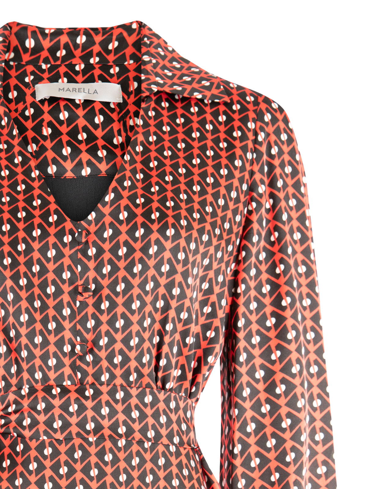 Ferro Printed Dress Röd Stl 40