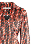 Ferro Printed Dress Röd Stl 40