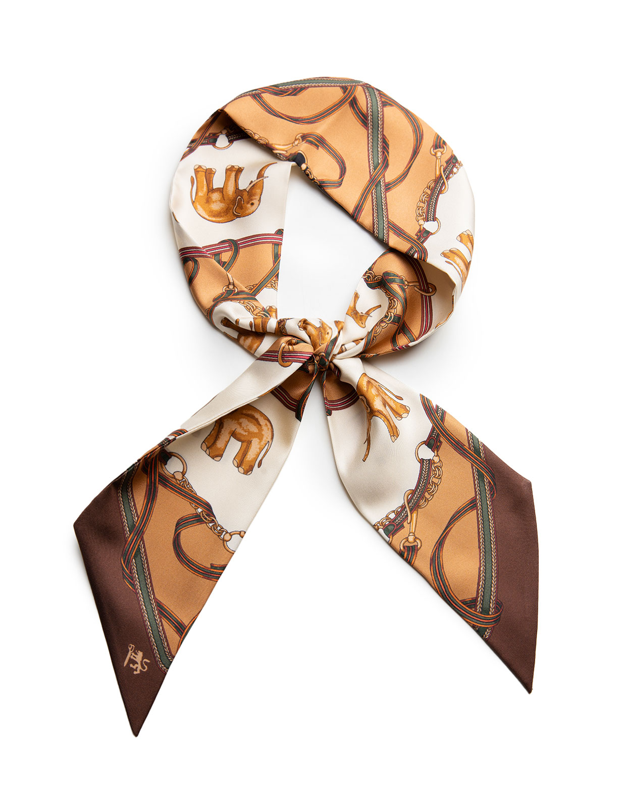 Twilly Scarf in Silk Brown