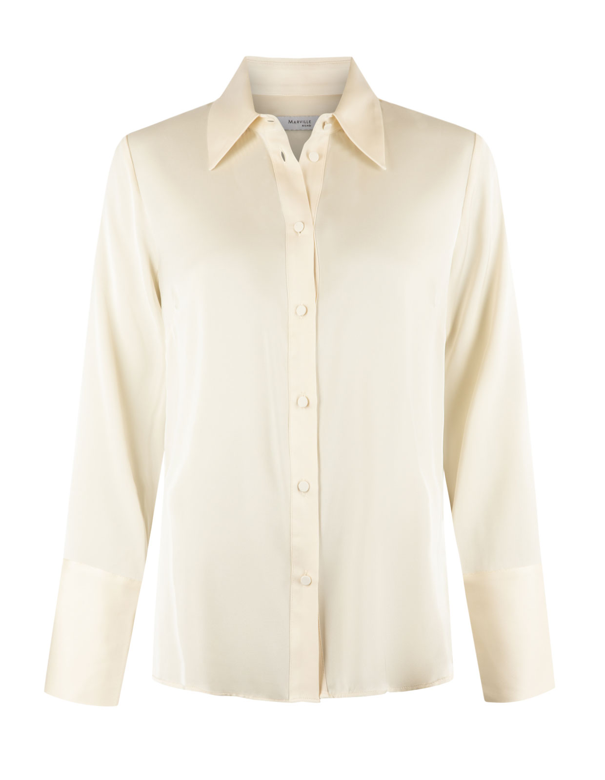 Leonie Silk Stretch Shirt Creme
