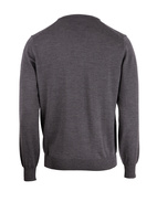 Vee Neck Merino Sweater Dark Grey