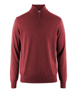 Half Zip Merino Sweater Bordeaux
