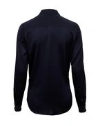 Susan Blus Siden Navy