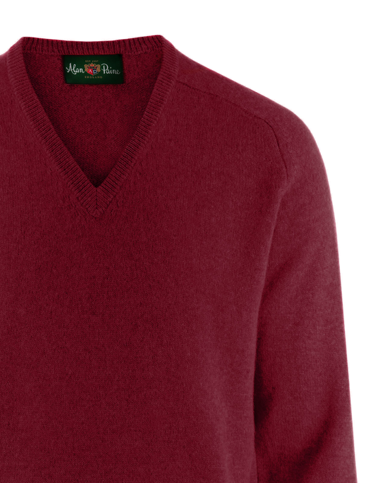 Kilsyth Tröja Lammull Vinröd 46