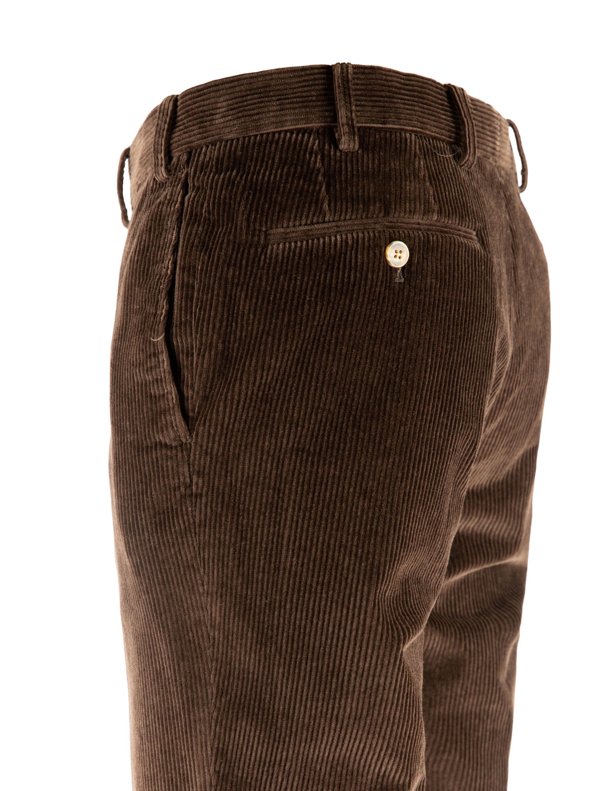 Parma Regular Fit Trouser Genua Cord Mörkbrun
