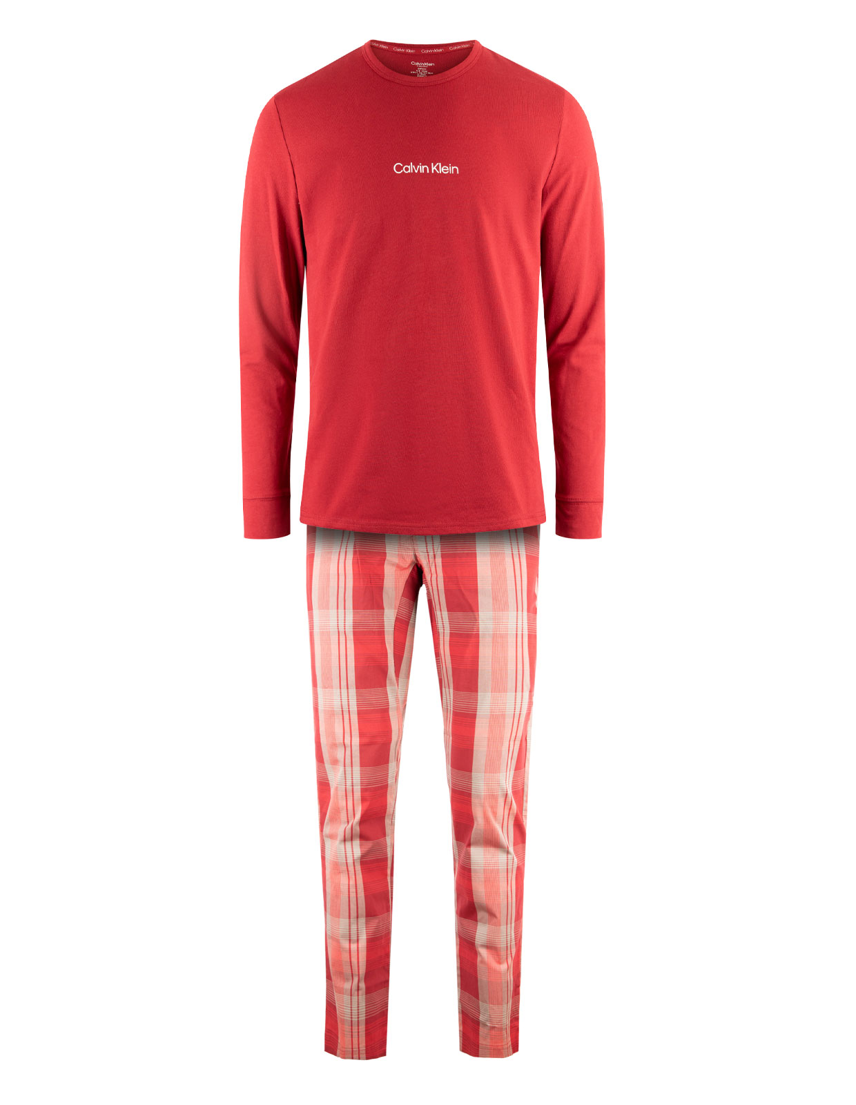Pyjama Set Plaid Red/Grey