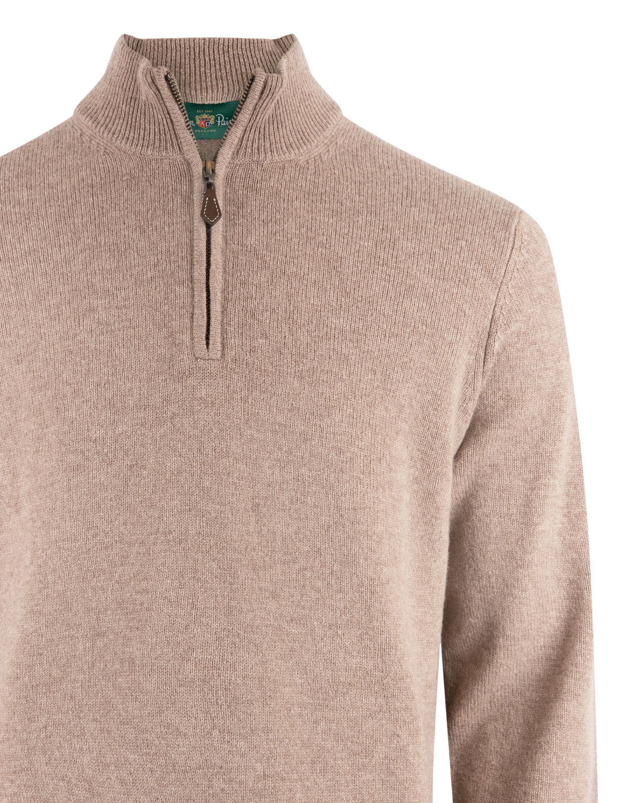 Sutherland Half Zip Mock Neck Mushroom