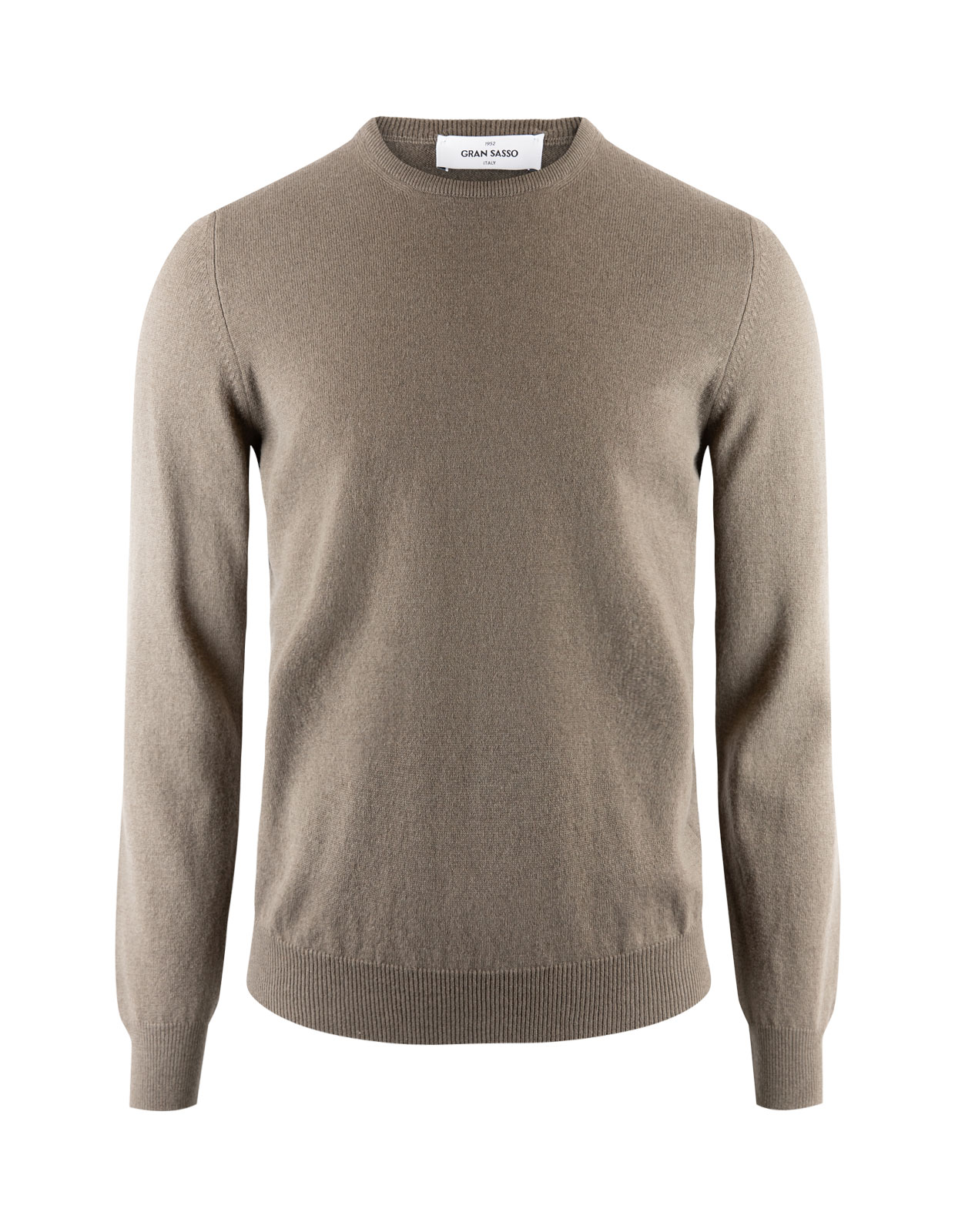 Crew Neck Wool & Cashmere Olive