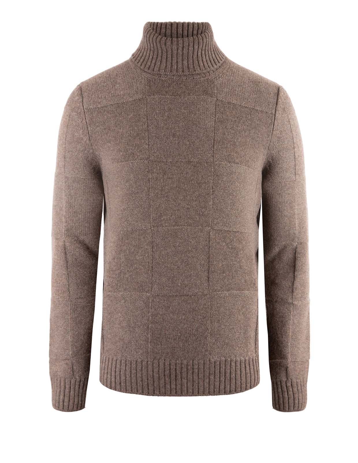 Polotröja Ull/Cashmere Brun