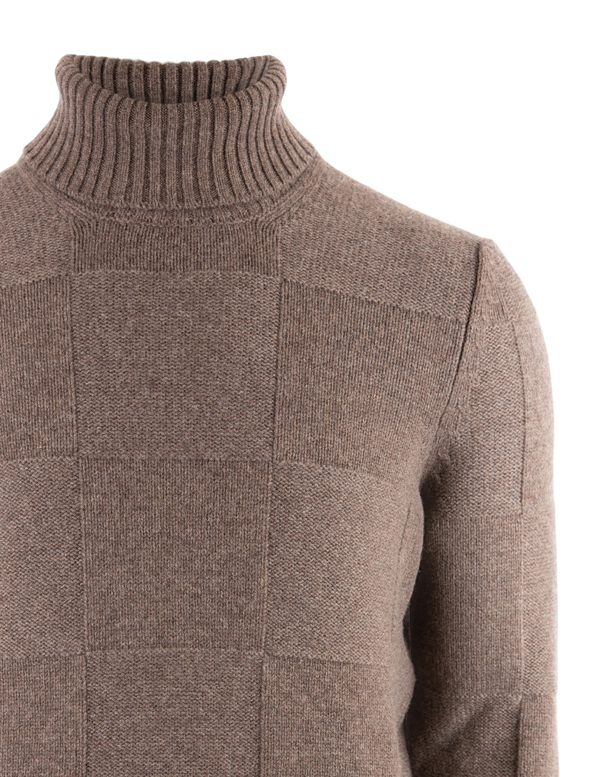 Polotröja Ull/Cashmere Brun Stl 56