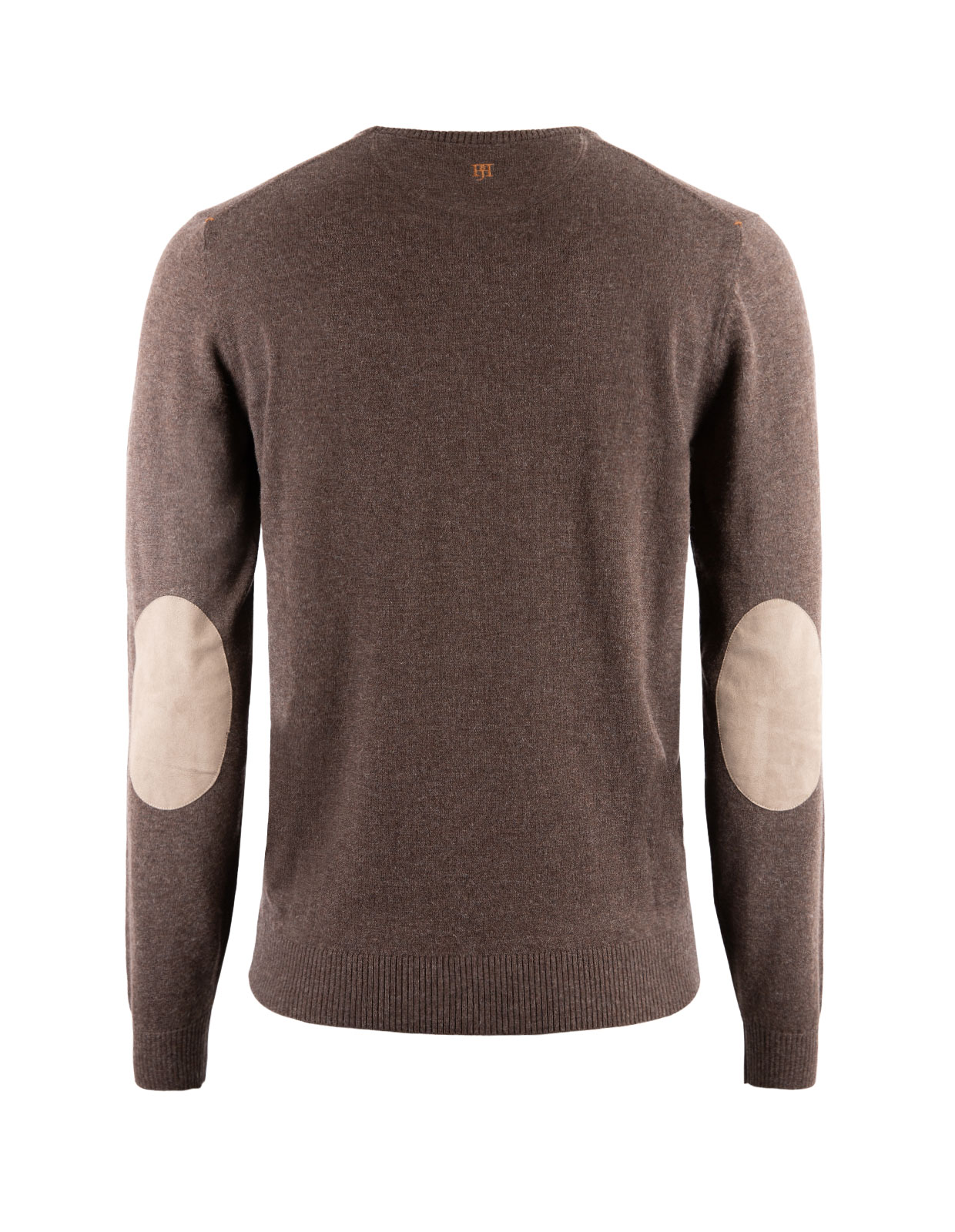 Crew Neck Sweater E-patch Brown