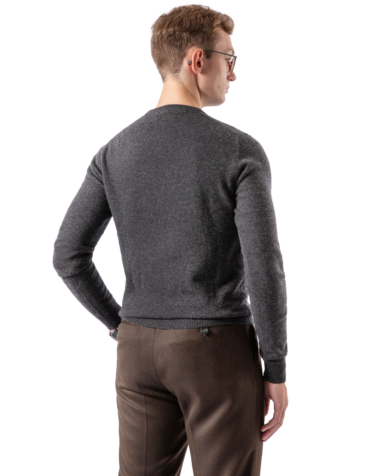 Crew Neck Cashmere NY Charcoal