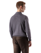 Poloshirt Merino Sweater Flannel Grey