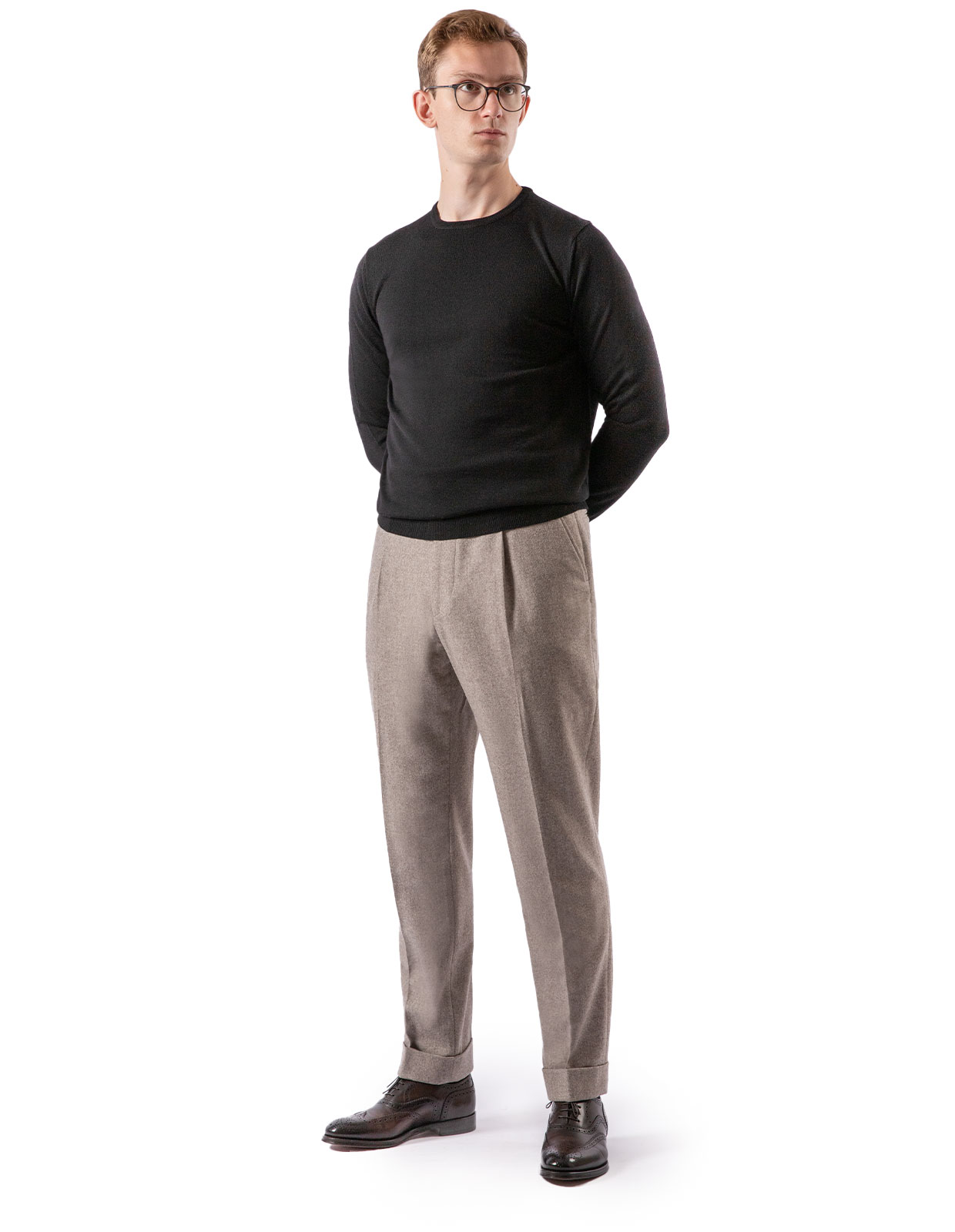Crew Neck Merino Sweater Black