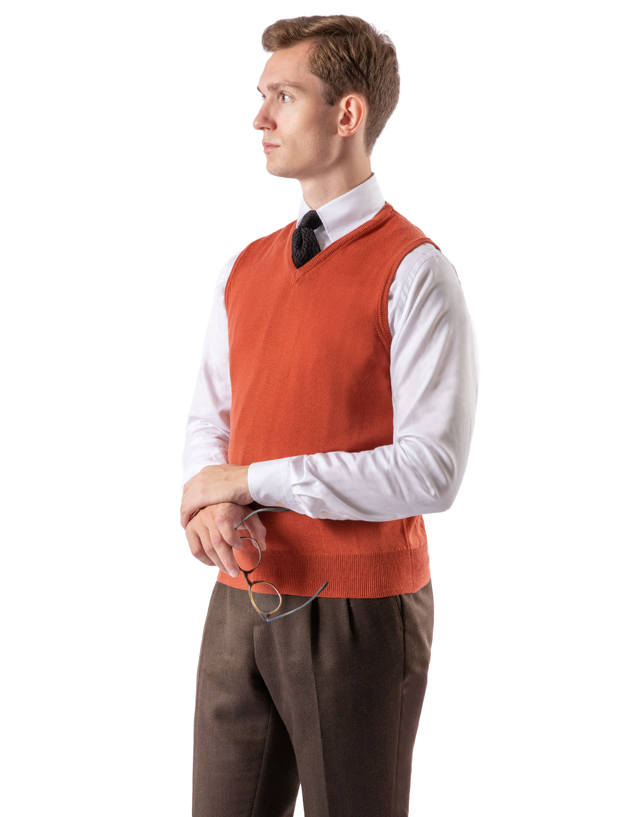 Slipover Merino Orange Stl 3XL