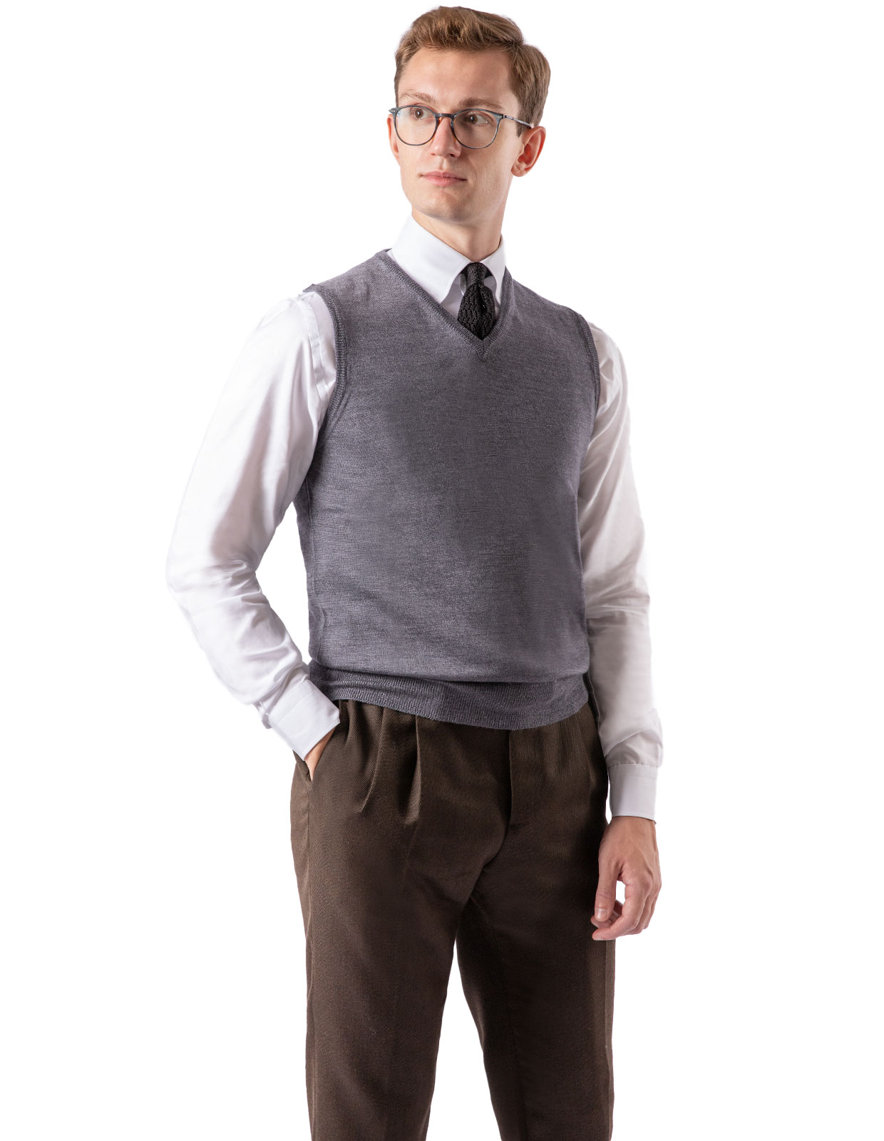 Slipover Merino Flannel Grey Slipover Merino Flannel Grey