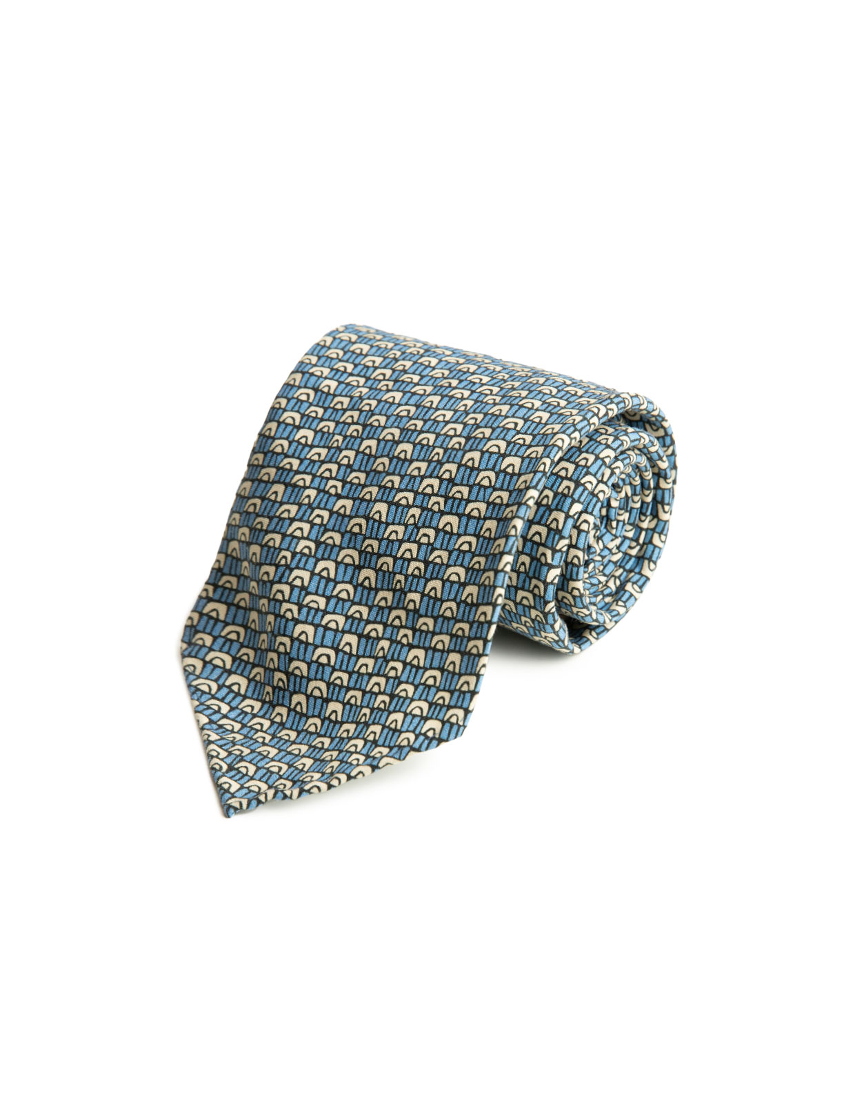 Untipped Silk Tie Blue Saga