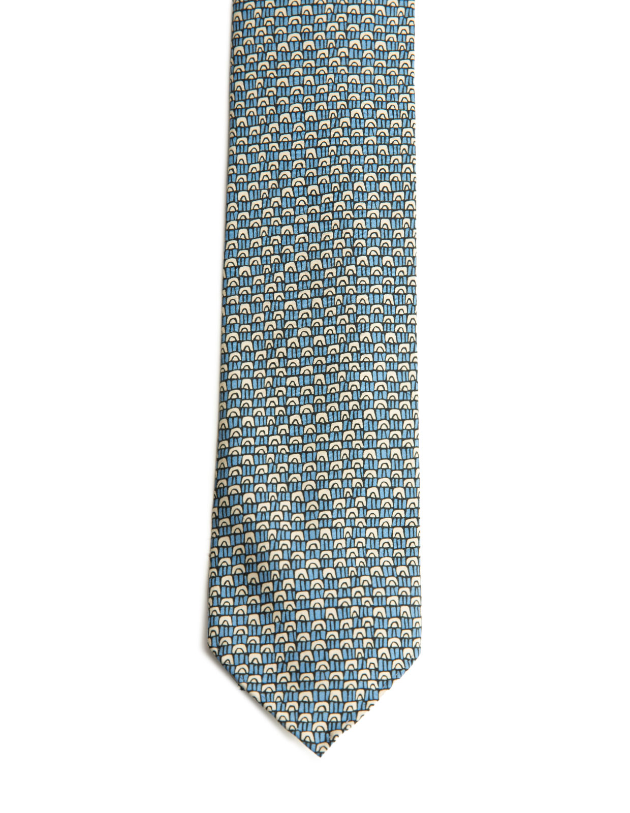 Untipped Silk Tie Blue Saga