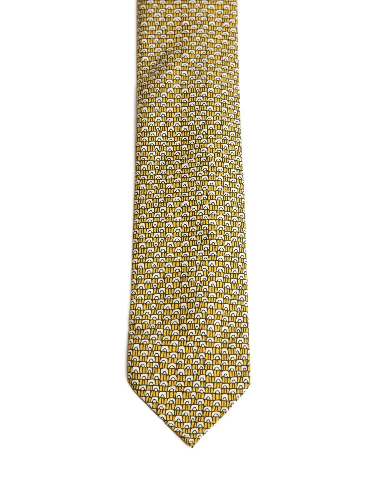 Slips Siden Ofodrad Retromönster Gul / Vit One Size