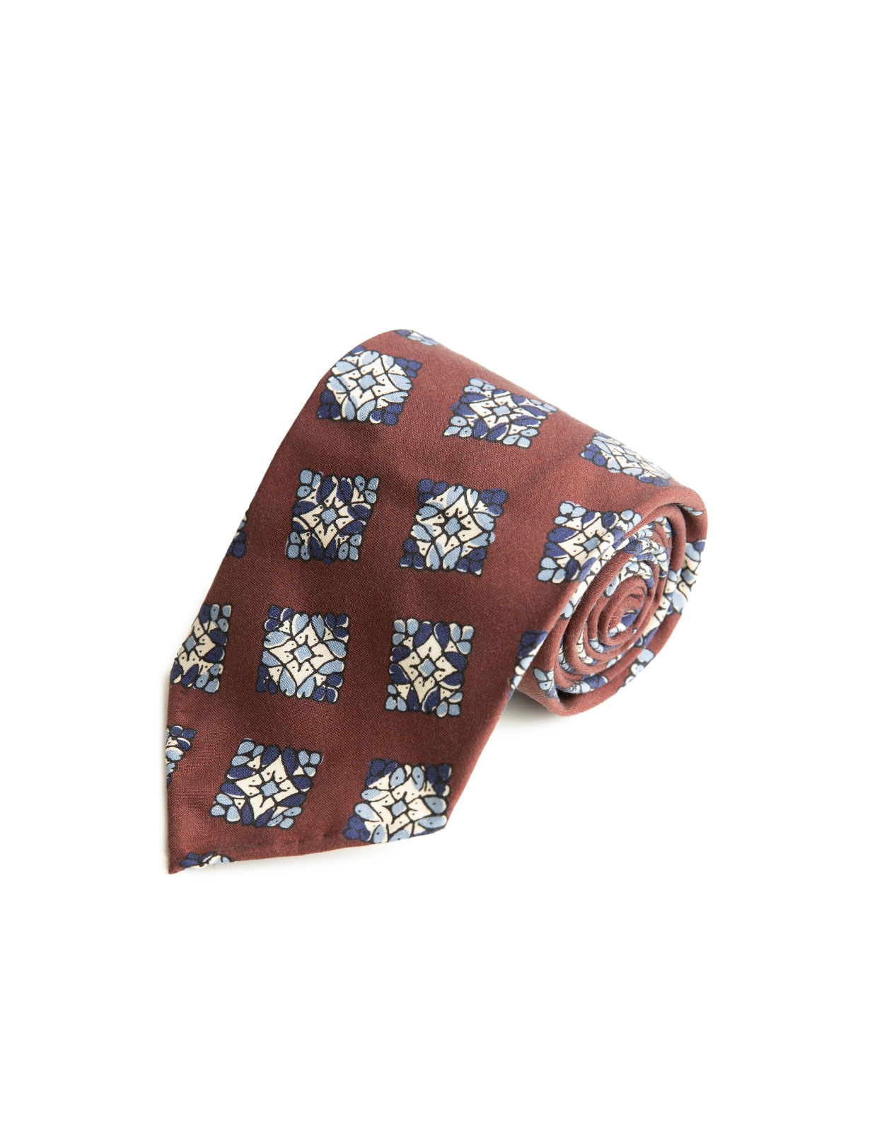 Untipped Silk Tie Wine Stained Glass
