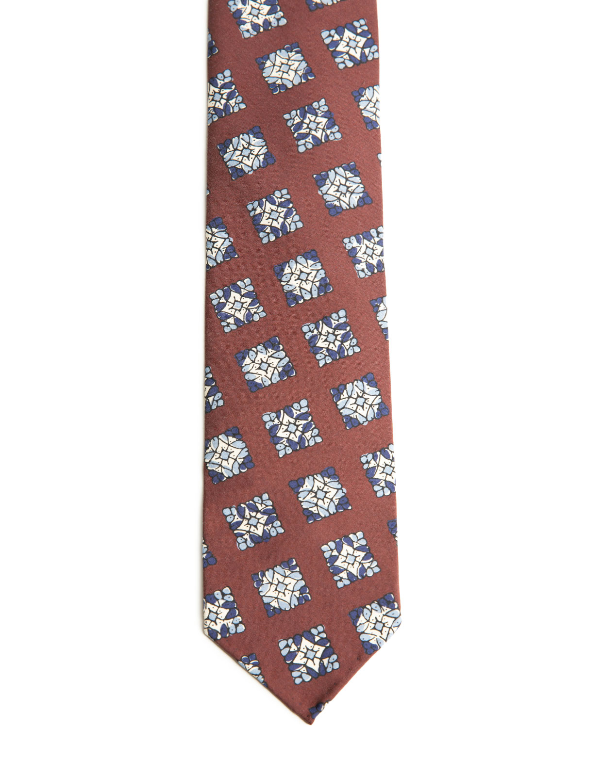 Untipped Silk Tie Wine Stained Glass