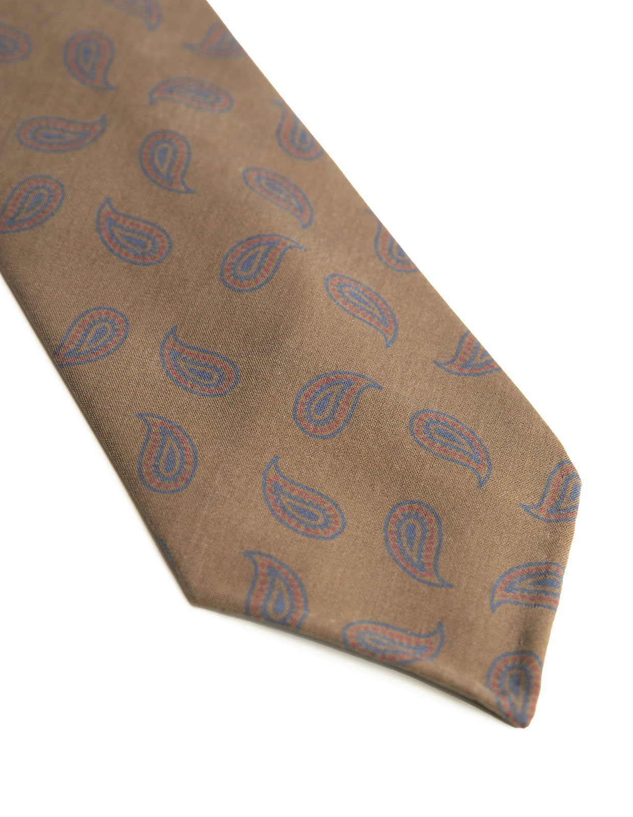 Slips Siden Ofodrad Retromönster Dark Khaki Paisley