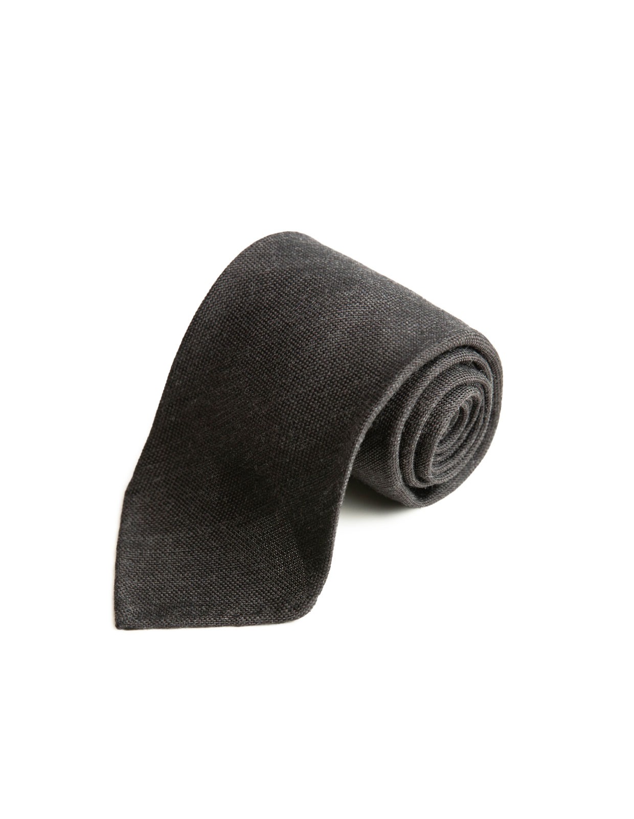 Untipped Wool Tie Antracite