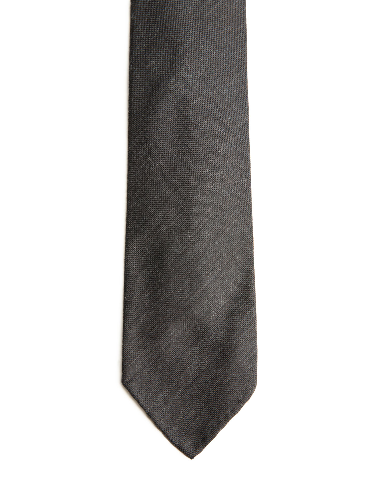 Untipped Wool Tie Antracite