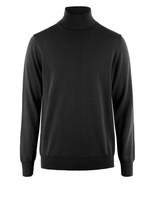 Roll Neck Merino Black