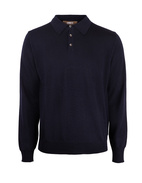 Poloshirt Sweater Merino Navy Stl L