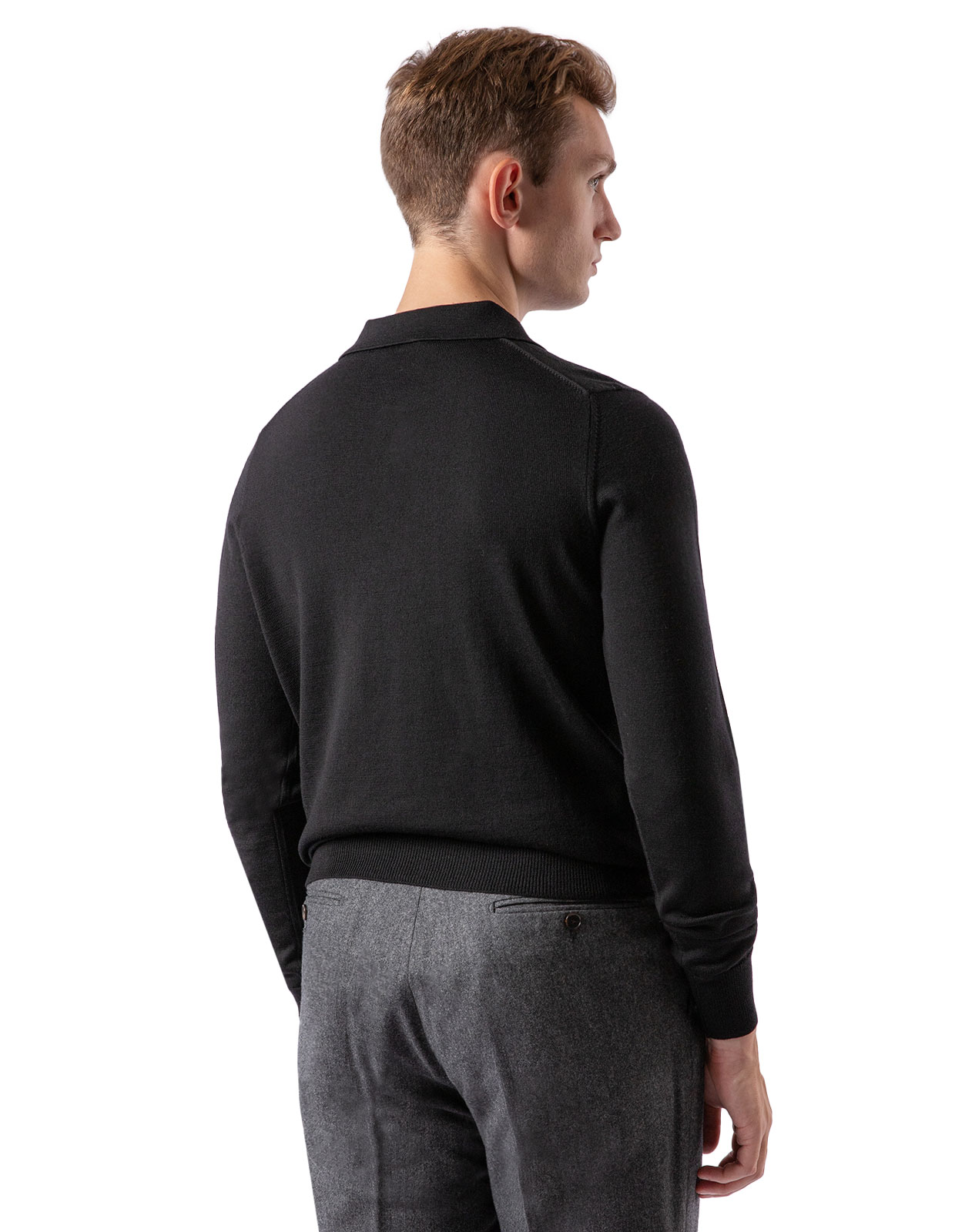 Poloshirt Merino Svart