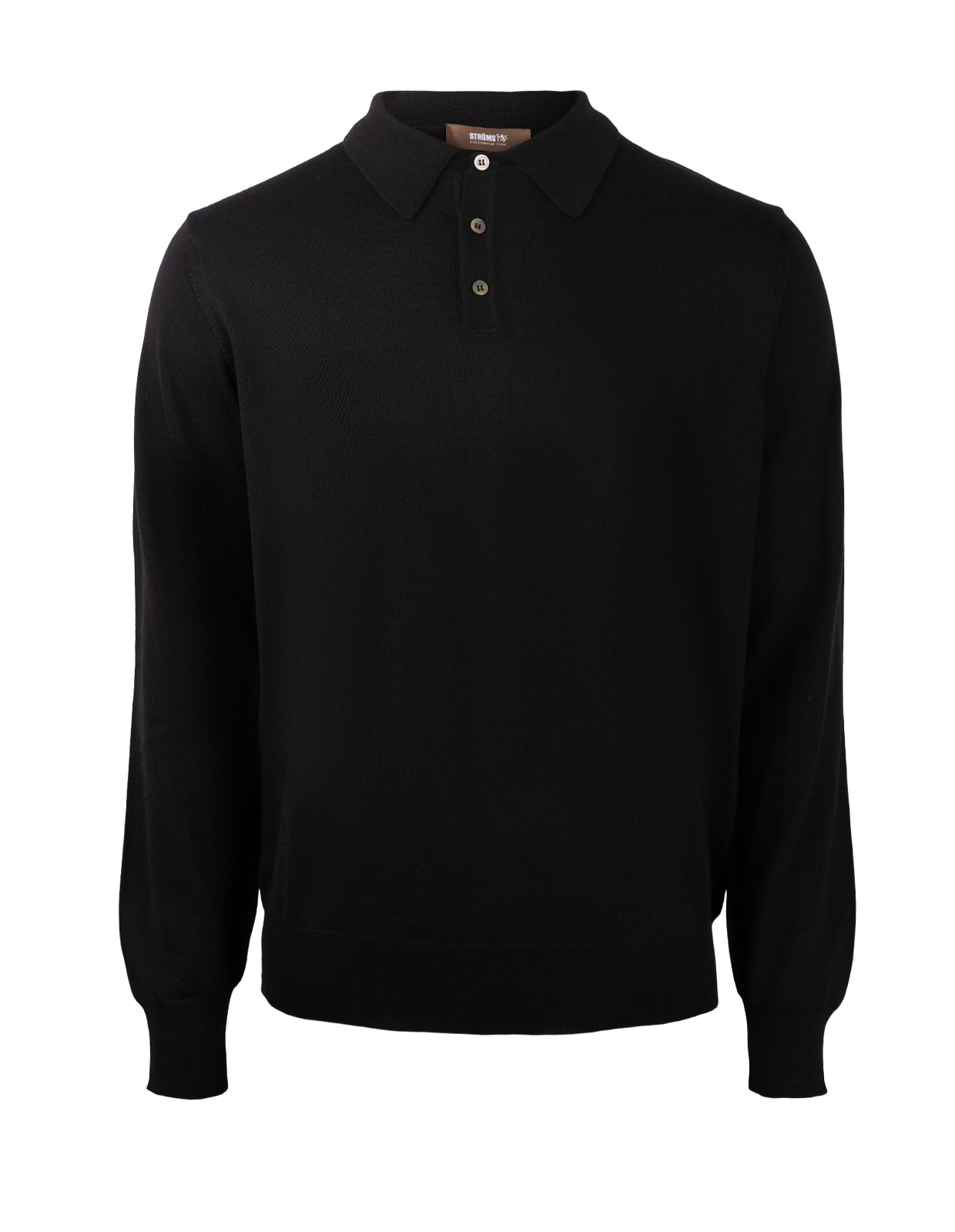 Poloshirt Merino Sweater Black Stl M