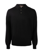 Poloshirt Merino Svart Stl L