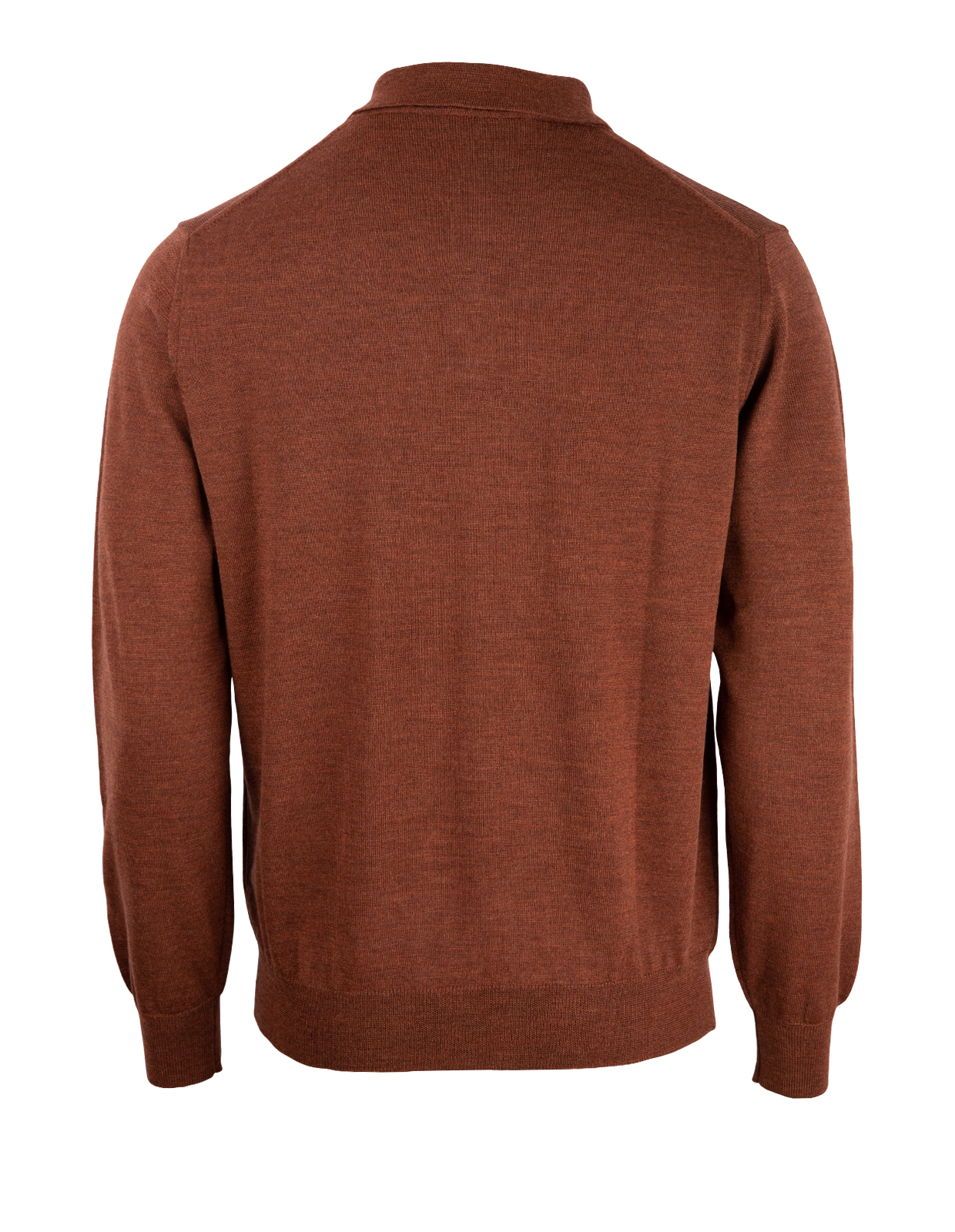 Poloshirt Merino Rostbrun