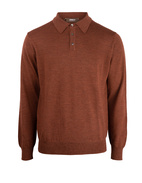 Poloshirt Merino Sweater Rust Stl L