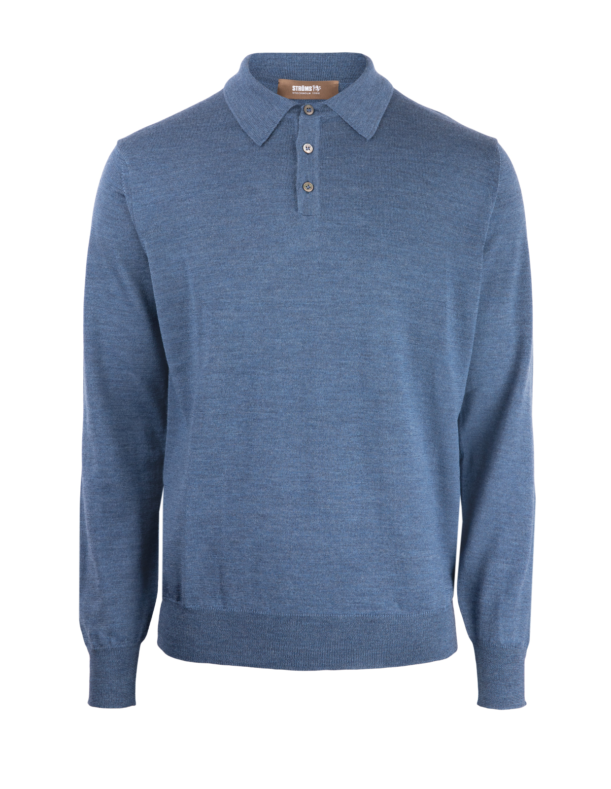 Poloshirt Sweater Merino Denim Stl XL