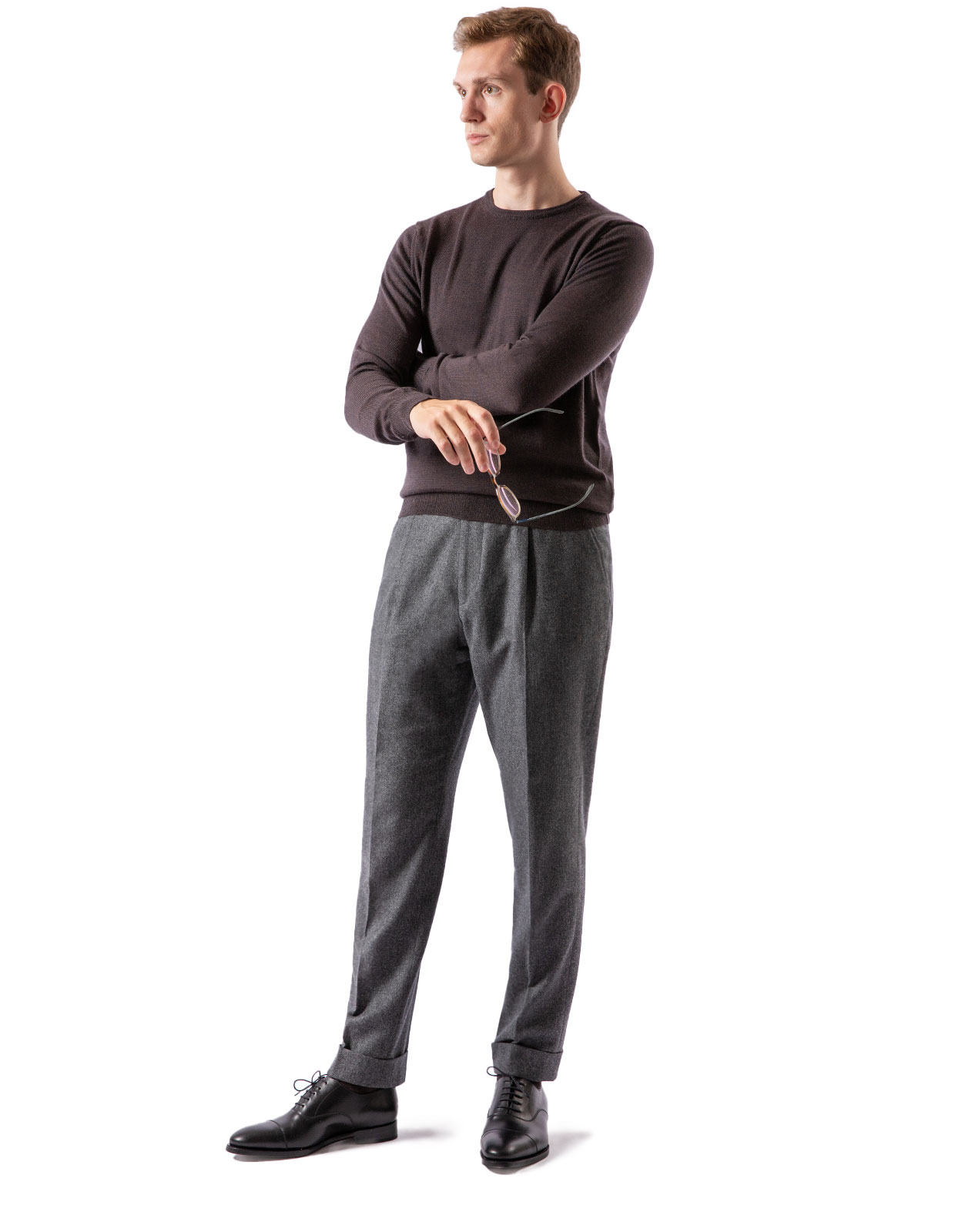 Crew Neck Merino Sweater Coffe