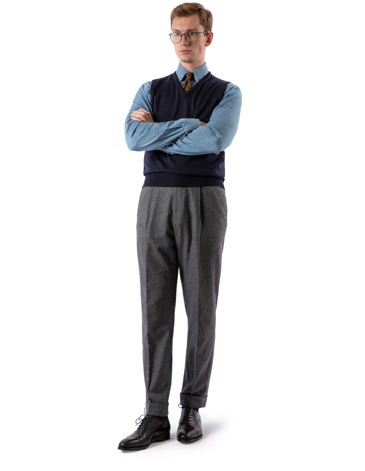 Slipover Merino Navy XXL