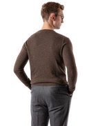 Crew Neck Cashmere Brown Melange