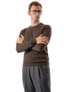 Crew Neck Cashmere Brown Melange