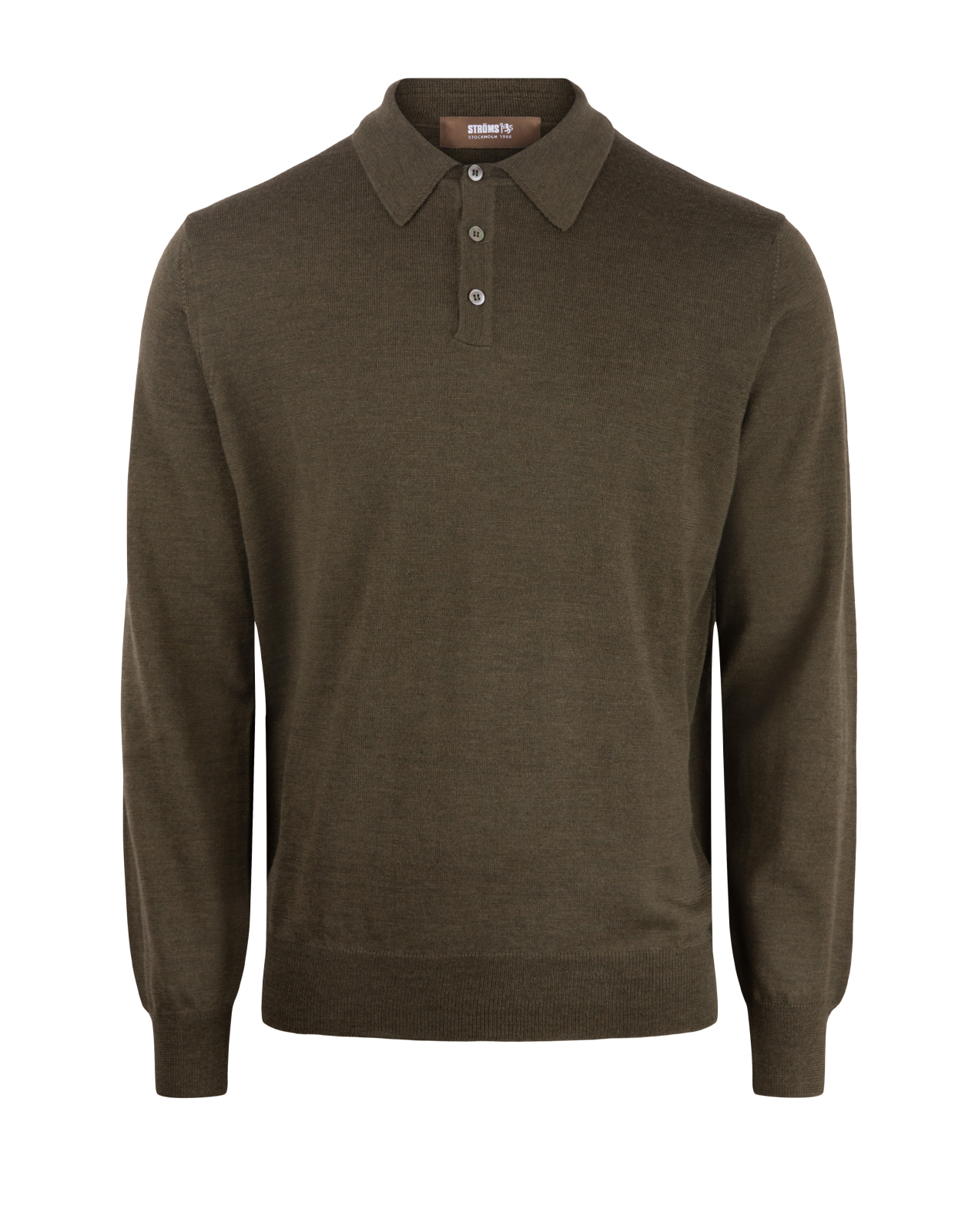 Poloshirt Merino Sweater Olive Green Stl M