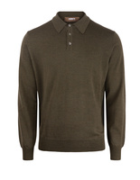 Poloshirt Sweater Merino Olive Green