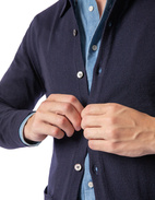 Shirt Cardigan Merino Navy
