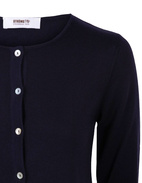 Round Neck Cardigan Navy Stl M