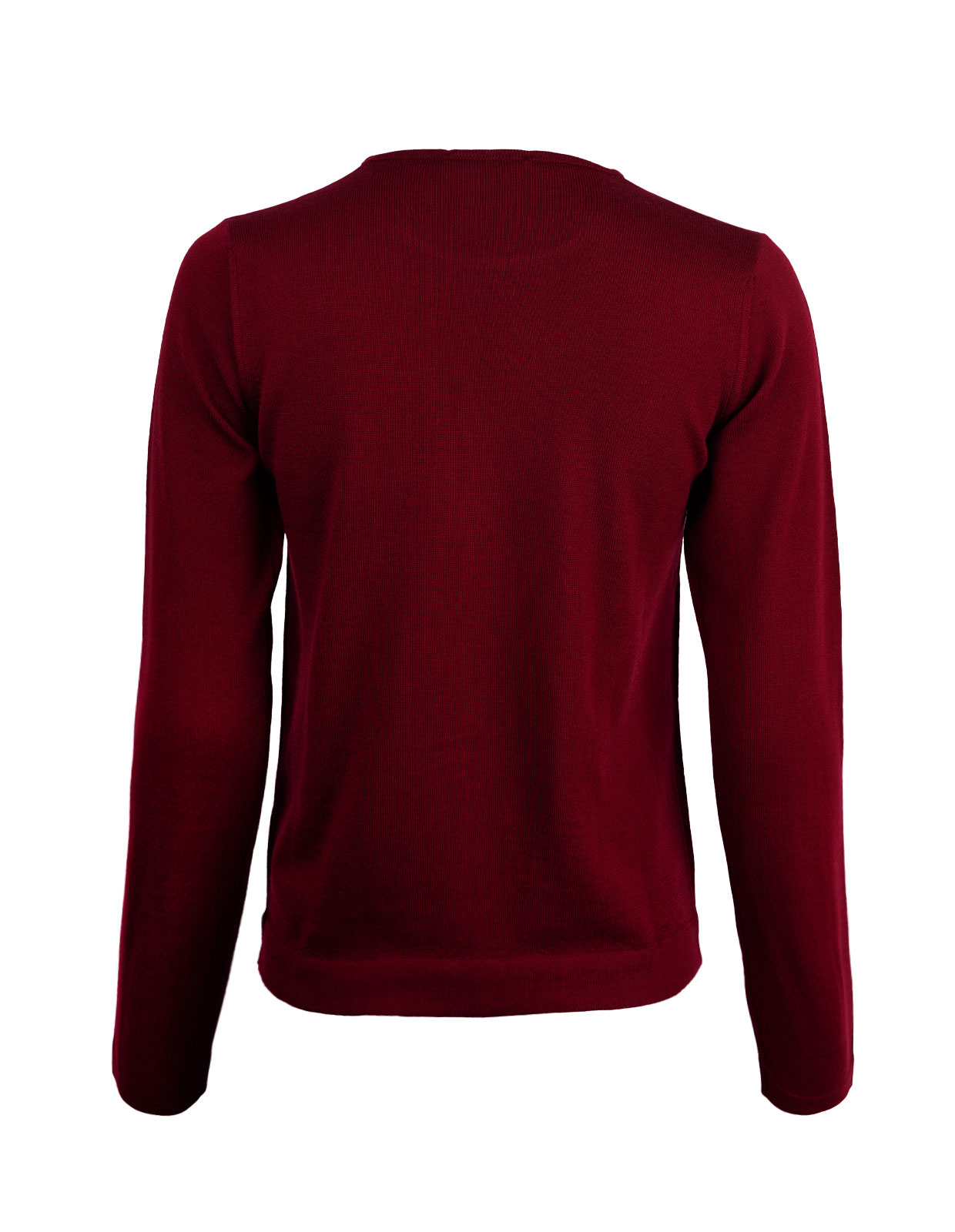 Cardigan Rundhals Vinröd