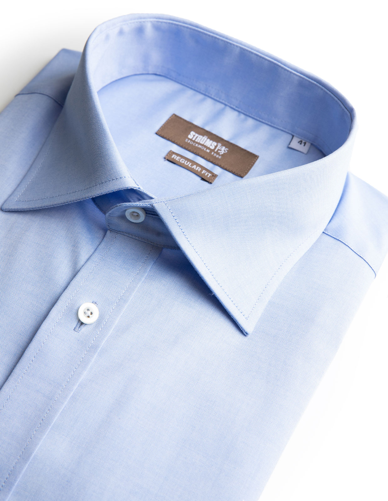 Regular Fit Pinpoint Cotton Shirt Light Blue