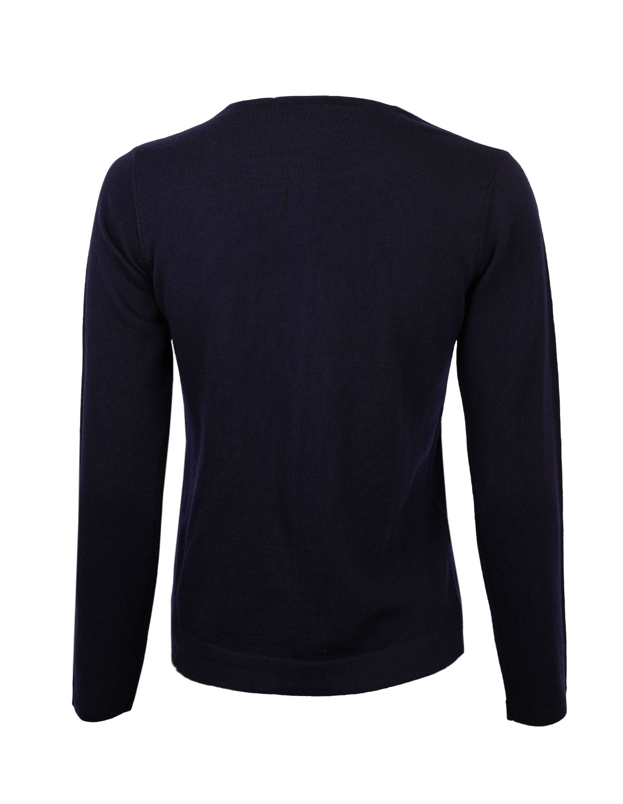 Round Neck Cardigan Navy Stl M