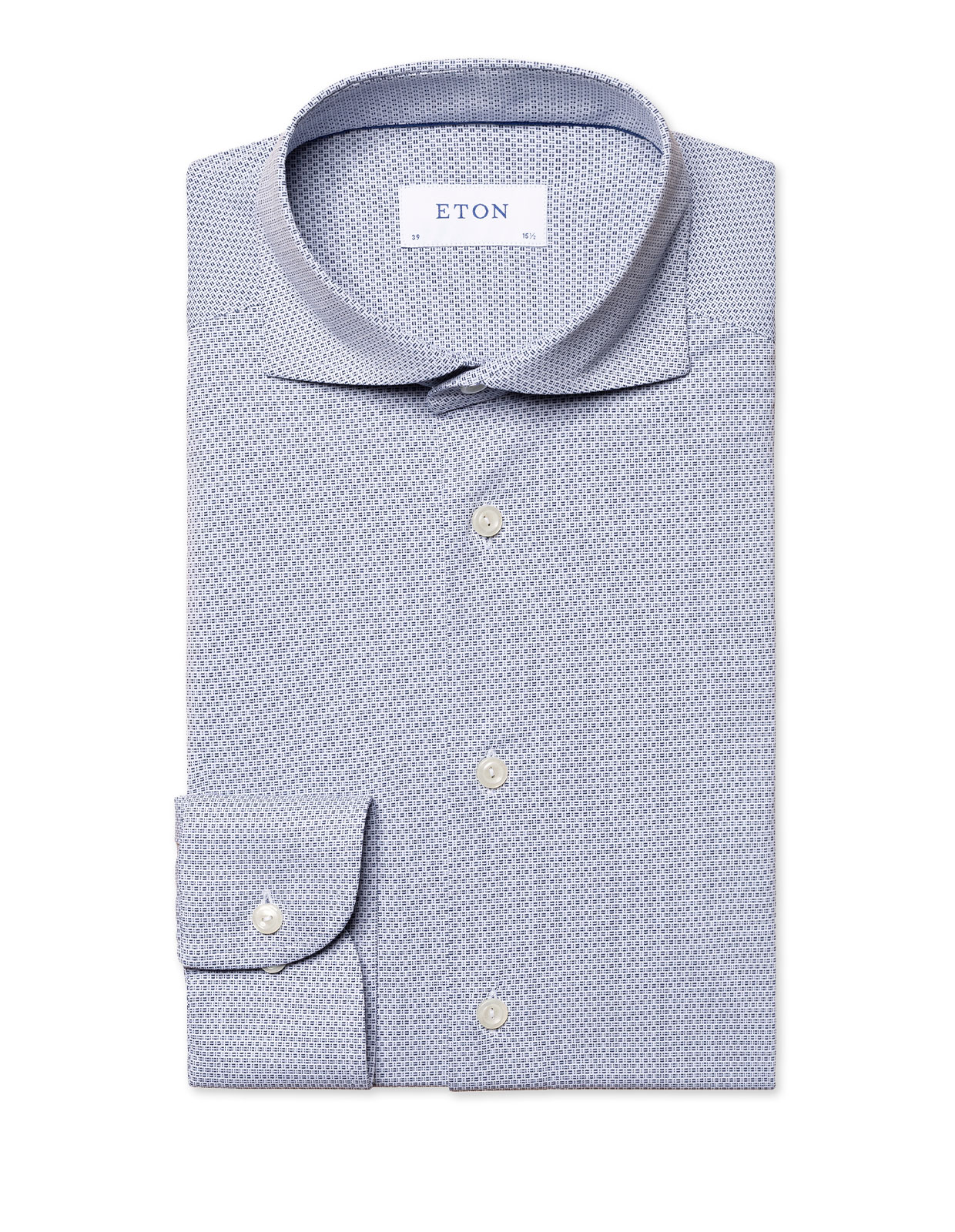Slim Fit Four-Way Stretch Shirt Navy Blue