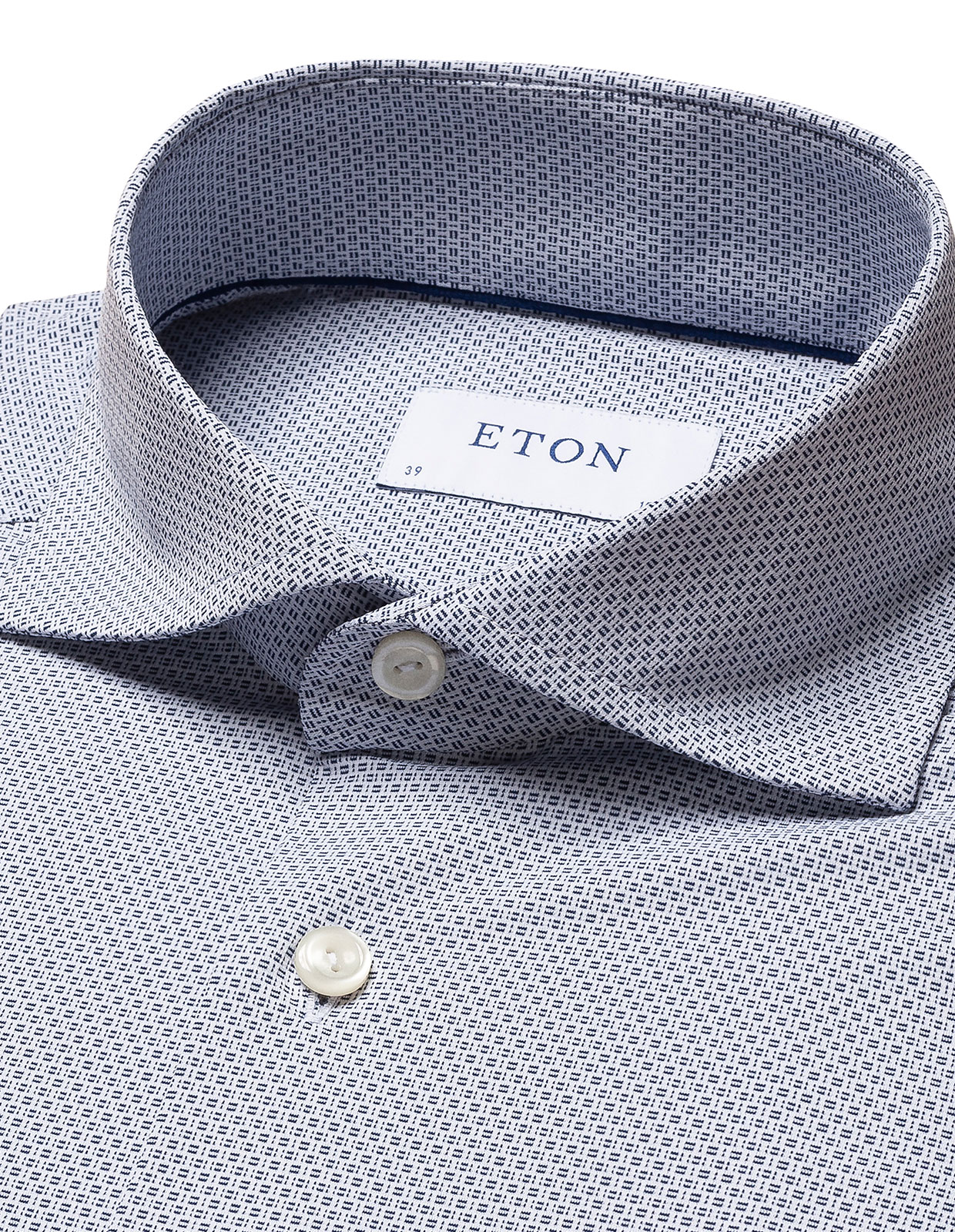 Slim Fit Four-Way Stretch Shirt Navy Blue
