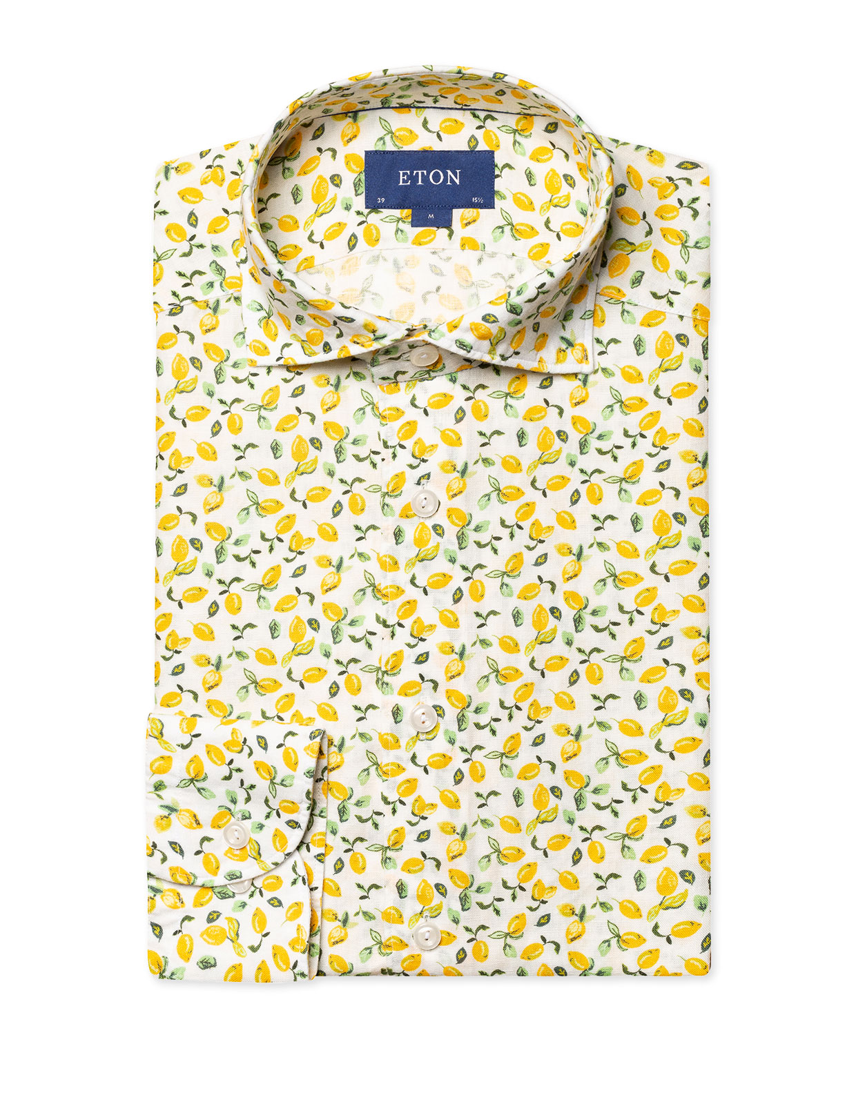 Lemon Slim Linen Shirt Yellow